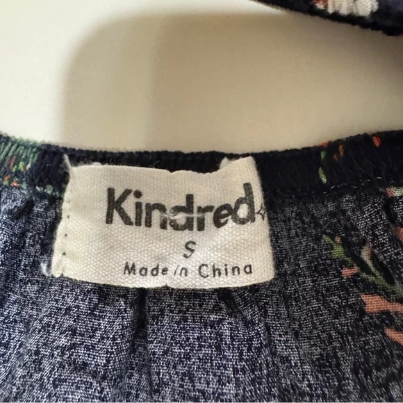 Kindred Anthropologie Womens Jumpsuit Size S Black Floral Wide Leg Casual Travel - Picture 12 of 13